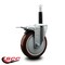 Service Caster 5'' Maroon Poly Swivel 3/4'' Expanding Stem Caster Total Lock Brake SCC-EXTTL20S514-PPUB-MRN-34 - alternate 2